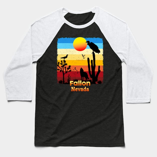 Fallon NV Baseball T-Shirt by SunsetParadise